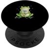 Frog Dandelion Flower Cute Toad Animal A Rana Dente di leone Fiore Novità Rana Grafica Natura Arte PopSockets PopGrip Adesivo