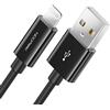 deleyCON MK404, Cavo per Ricarica via Cavo USB a 8 pin Lightning, Nero, 1 metro