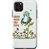Pond Bloom Lettering Co. Custodia per iPhone 11 Pro Max Crescita Mindset Rana Floreale Detto