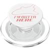 Nasa I'm Outta Here NASA Spaceship Outline PopSockets PopGrip per MagSafe