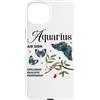 Celestial Wing Co. Custodia per iPhone 15 Plus Illustrazione botanica della farfalla dello zodiaco dell'Acquario