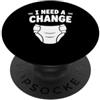 Parent Baby Diaper Funny Quote Diapers Minimalist Baby Parent Diaper i need a change PopSockets PopGrip Adesivo