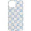 Checkerboard Aesthetic Gifts Custodia per iPhone 15 Plus Scacchiera Quadrata Blu Pastello Azzurro A Scacchi