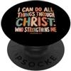 Groovy Philippians 4:13 Bible Verse Chri Posso fare tutto attraverso Cristo Christian Groovy Retro PopSockets PopGrip Adesivo