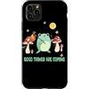 Pondside Promise Co. Custodia per iPhone 11 Pro Max Illustrazione di Cottagecore del fungo della rana speranzoso