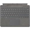 Microsoft Surface Pro Tastiera con penna per aziende, Touchpad, Microsoft, Surface Pro 10 per aziende; Surface Pro 9 per aziende; Surface Pro 8 per aziende; Surface Pro X..., Platino, Alcantara, Andocken