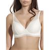 Selene, Reggiseno Donna in Pizzo con Scollo a V, Senza Ferretto, con Coppe Imbottite, Collezione Regina, Colore Terra, Taglia 3B