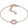 Emporio Armani Bracciale Donna, Bracciale con componenti in argento, H: 11,2 mm, L: 180, W: 11,2 mm, Oro Rosa Rose Gold, Oro California