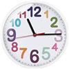 AMOTOFO Careland Orologio da parete silenzioso da 22,9 cm, funzionamento a batteria, al quarzo, colorato, per leggere e imparare l'ora, perfetto per le aule degli insegnanti e le camere dei bambini