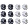 XIJEQOW 12 Palline per Asciugatrice e Lavatrice, Sfere Riutilizzabili Antipiega per Bucato Morbido e Pulito, Palline Acchiappa Peli e Lanugine, Set da 12 Pezzi (6 Bianche + 6 Grigie), 4.5x3cm