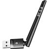 Ugreen Adattatore Bluetooth 5.4 UGREEN con antenna, per PC, chiavetta con ampia portata di trasmissione, compatibile con mouse, tastiera, cuffie, smartphone, tablet, controller, dongle USB per Windows 11/10/8.1