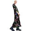 Desigual Vestito da Donna Poppy-Lacroix, Nero, XL
