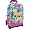 Franco Cosimo Panini WWF - Zaino Illustrato Trolley STACCABILE Regolabile con Maniglia e Spallacci a Scomparsa, Cerniera e Tasca Frontale Zip - Zainetto Bambina - Zaino Scuola cm 36x23X47H