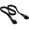 CORSAIR Elite Premium Type 4 con Guaina Individuale cavi alimentatore EPS/ATX12V (4+4) a 8 Pin - Guaina in paracord a tripla maglia, compatibile con PSU Corsair Type 4 - Nero