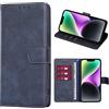 RankOne Cover per Samsung Galaxy M32 / M22 / A22 (6.4 Inches), Custodia Flip Pelle Portafoglio, Magnetica Libro Bumper Cover Case - Blu