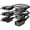 Eanetf Cavo OTG per Fire Stick, cavo micro OTG per Samsung Galaxy, Amazon Fire TV, compatibile con LG HTC Android Phone Tablet Micro USB Host con alimentazione micro USB - Confezione da 3
