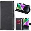 RankOne Cover per Samsung Galaxy A51 4G (6.5 Inches), Custodia Flip Pelle Portafoglio, Magnetica Libro Bumper Cover Case - Nero