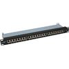 InLine 20274 Patch Panel Cat.6, 24 Porte, 48.26 cm, 19, 1He, Nero