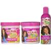 African Pride Dream Kids Olive Miracle Quick Bounce Districante Pudding, Balsamo leave-in e crema idratante anti-rottura