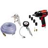 Einhell Originale Einhell Set 10 accessori per compressore (tubo 15 m diam. Int. 9mm, pistola soffiaggio, pistola gomme con manometro, adattatori, avvitatore a impulsi, 4 bussole)
