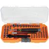 Klein Tools 32787 Set di 64 cacciaviti di precisione con punte a cricchetto micro con custodia modulare, punte magnetiche, di precisione, standard e cacciaviti a bussola