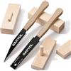 GARTOL Set di 2 seghe a mano giapponesi da 15,2 cm, sega Ryoba a doppio taglio, strumenti di precisione per la lavorazione del legno, manico flessibile e in legno SK5 per fai da te, lavorazione del