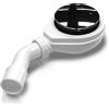 WITEN&NOCK Piletta per doccia, sifone per doccia, altezza di incasso 65 mm, con sistema antiodore e filtro per capelli, con sifone per doccia piatto cromato, gomito di scarico DN 40/50 mm