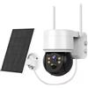 DWO EUROPE DWO EUROPA Telecamera di sicurezza solare WiFi PTZ 1080P 2MP, PIR a bassa potenza, impermeabile, ICSee senza fili: sicurezza domestica e all'aperto
