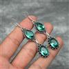 Orecchino Fatto A Mano In Argento Sterling 925 Con Gemma Acquamarina Fine S-40