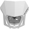 POLISPORT 8657600001 - Faro anteriore LMX in polipropilene con lampada alogena compatibile con tutti i modelli motocross/enduro in colore bianco