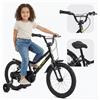 ATTABO Knack 16 Bicicletta per bambini leggera - Telaio in alluminio - 16 per 5-7 anni (110-120 cm) - Ergonomica con ruote di supporto e freno a V