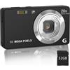 OEM Fotocamera digitale compatta - Risoluzione 56MP e video 4K, zoom 20x - Ideale per videoconferenze e viaggi - Colore: nero