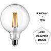 Bot Lighting S.r.l. Lampadina Globo led 8,5w Luce Naturale 4000k 1055 Lumen e27 Diametro 125mm bot