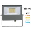 Beneito& Faure Lighting Sl Faro Proiettore per Esterno a led 40w Switch 4cct Grigio sky Beneito