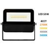 Beneito& Faure Lighting Sl Faro Proiettore per Esterno a led 10w Switch 4cct Nero sky Beneito