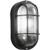 F.a.n Europe Lighting S.r.l. Plafoniera Soffitto/applique Parete Ovale da Esterno Nera 1xe27 Turtle fan