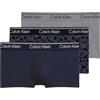 Calvin Klein Uomo Pantaloncino Boxer Low Rise Confezione da 3 con Fascia con Logo, Multicolore (Shoreline/Cut Circles Shoreline/Mis), 2XL