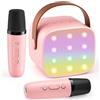 voijump Mini Karaoke per Bambini con 2 Microfono Wireless, 2026 TOP Karaoke Bluetooth Portatile, Regalo Bambini Compleanno per 3-12+ Anni, Indispensabile per Le Riunioni di Famiglia