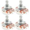 Musiclily Alpha Full A250K Metrica Potenziometro Audio Split Shaft per Chitarra Elettrica o Basso (4 Pezzi)