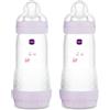 MAM Biberon Anticolica Easy Start 320 ml (Set da 2), Tettarella 3, Rosa