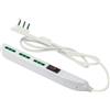 FANTON 47402 Multipresa SLIM 1,5 metri 3 prese bipasso, interruttore di sovraccarico con spina piccola CLOCK utile per posti stretti, dietro a mobili e comodini