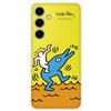 Samsung FlipSuit Case Cover per Galaxy S24 FE, Card Keith Haring con tecnlogia NFC inclusa, Giallo