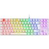 Mars Gaming MK80 Bianco, Tastiera Gaming Meccanica TKL FRGB, Antighosting, Switch Meccanico Rosso, Lingua Francese