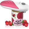 HAUSHOF Apriscatole Elettrico One Touch Bordo Liscio, Apriscatole Automatico con Funzione di Avvio e Arresto Automatico One Touch, Gadget da Cucina con 4 Batterie per Cuochi-Rosa