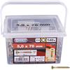 CONNEX B30195 - Secchio per viti Uni-Screws, 5,0 x 70 TX, 160 pezzi, 5,0 x 70 mm