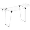 SONGMICS Stendibiancheria da Pavimento 53 x 158 x 93 cm, Stendino con Ali in Metallo, per Vestiti, Asciugamani, Biancheria, Bianco Opaco e Grigio Tortora LLR520WK01