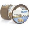 RAPESCO 1696 Nastro da Imballaggio, 50 mm x 60 m, Marrone, Confezione da 2