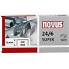 Novus 040-0026 - Punti per cucitrice 24/6, zincati, 1000 pz