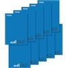 OFFICER PRODUCTS Blocco note formato A5, a quadretti, confezione da 10 pezzi, 100 fogli, 200 pagine, blocco note di carta, per scuola e ufficio, incollato sopra