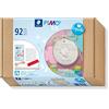 STAEDTLER FIMOair 81 Set 03 - Pasta modellabile leggera ad asciugatura all'aria, set di ricordi per impronte di mani di bambino (set di 92 pezzi, tra cui blocco di argilla da 125 g e kit per timbri